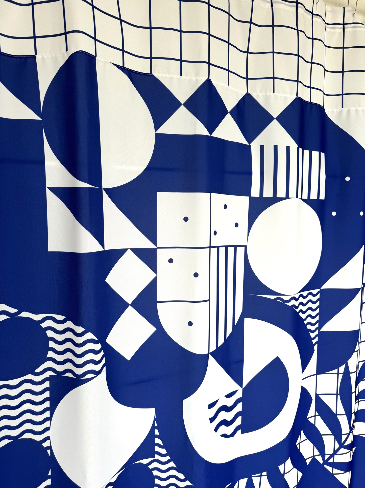 Cortina Mosaico Azul