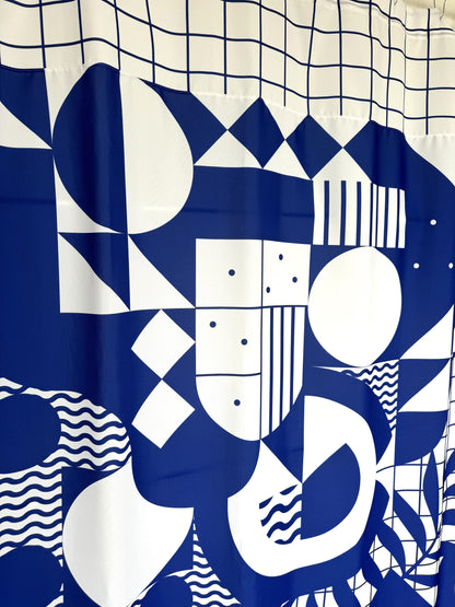 Cortina Mosaico Azul