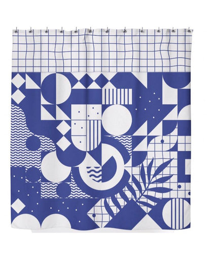 Cortina Mosaico Azul